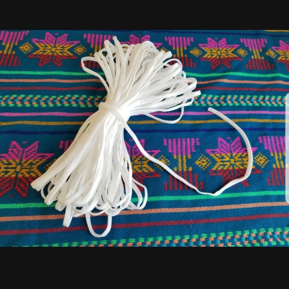 White elastic for face masks